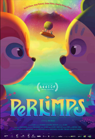 A movie poster for the film "Perlimps," directed by Alȇ Abreu.