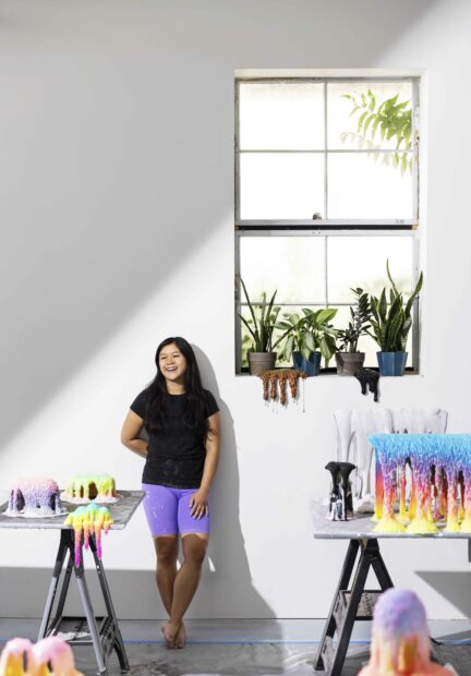 Photo of Dan Lam in her studio