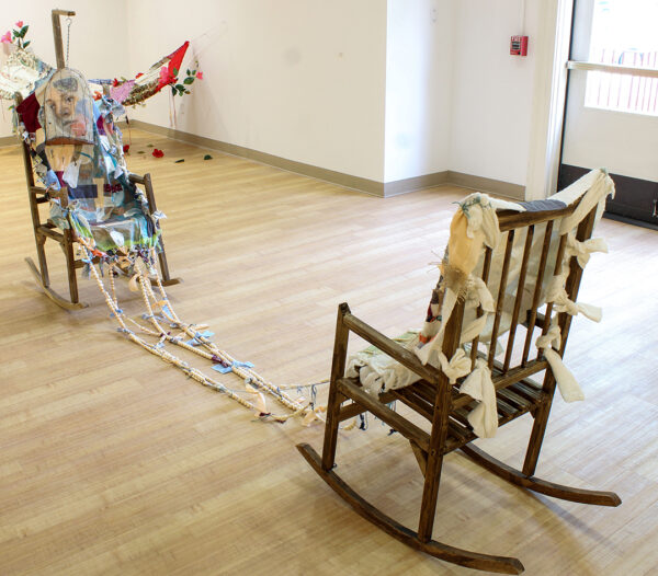 A photograph of an installation by Deyjah Stewart.