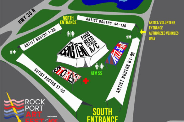 A map of the Rockport Art Festival grounds.