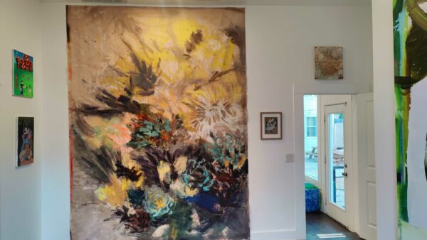 Large painting hanging on a wall