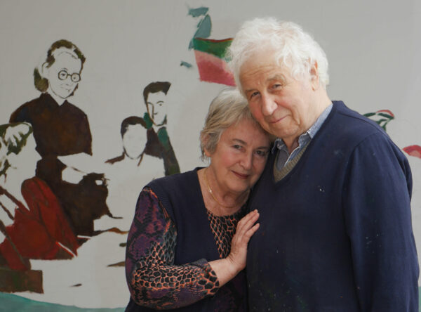A photograph of artistic married couple Emilia and Ilya Kabakov.