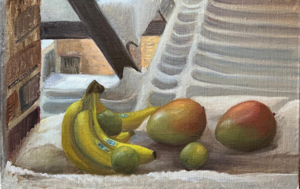 Still life painting of fruit