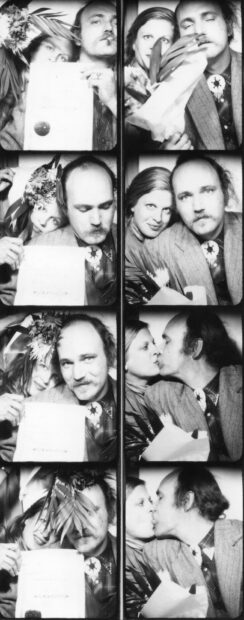 A series of photograph of artists and romantic couple Ann Stautberg and Frank X. Tolbert by Allison V. Smith.