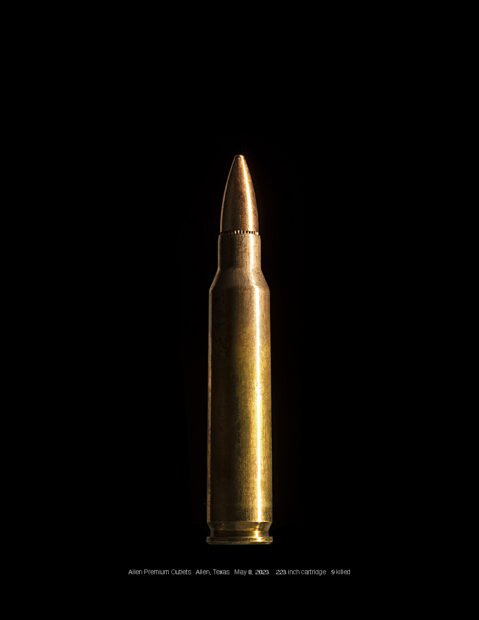 Image of a bullet on a black background