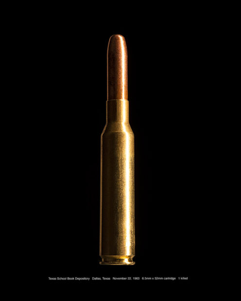 Photo of a bullet on a black background