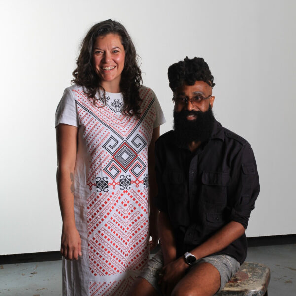 A photograph of curators Leslie Moody Castro and Kendal Henry.