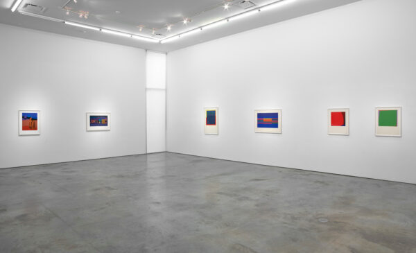 Installation view of geometric work by Mercedes Pardo
