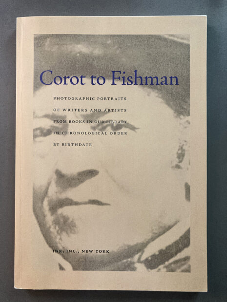 Photo of a book with a portrait on the cover