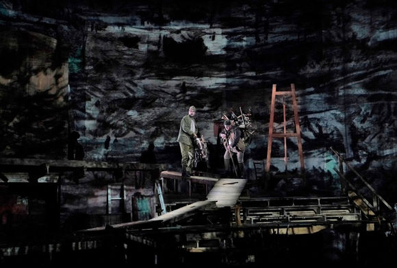 A still image from the film "Wozzeck."