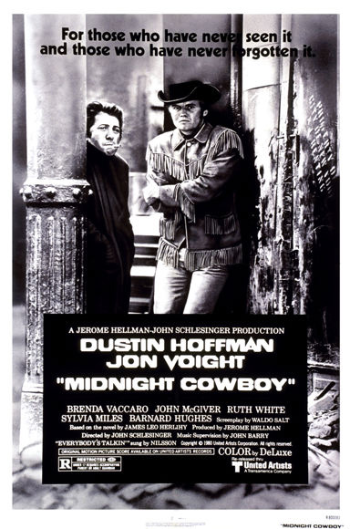 A movie poster for John Schlesinger's "Midnight Cowboy."