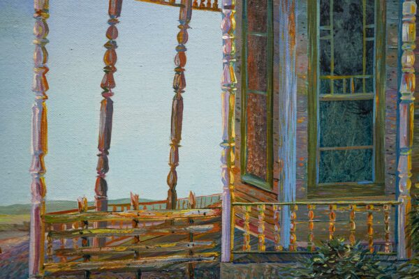 Detail of a painting of a porch