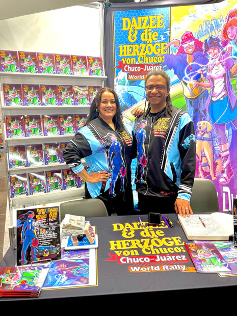A photograph of the artistic couple behind DUKEScomics.