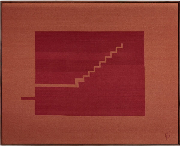 A geometric textile work by Porfirio Gutiérrez. 