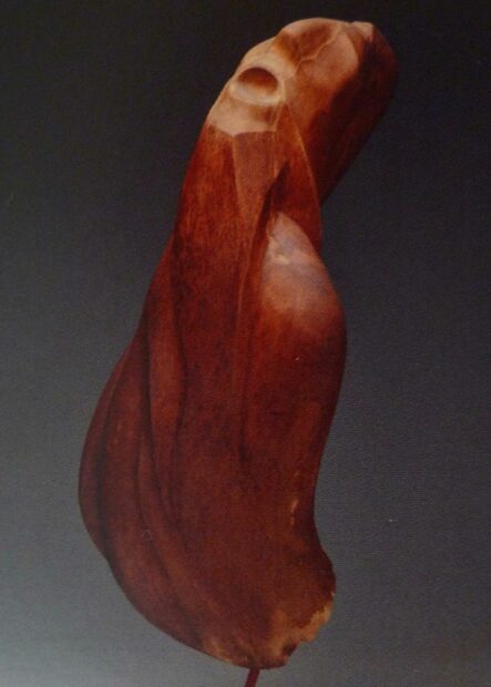 Wood sculpture in the shape of a torse