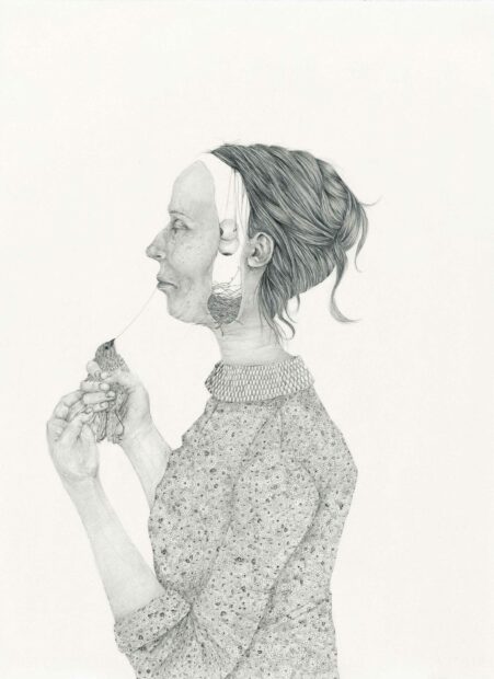 Drawing of a woman in profile