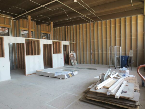 Photo of a studio under construction