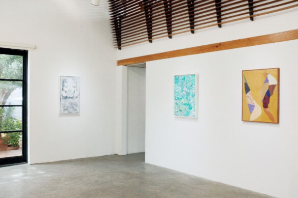 An installation image of works by Robin Utterback at the Galveston Artist Residency.