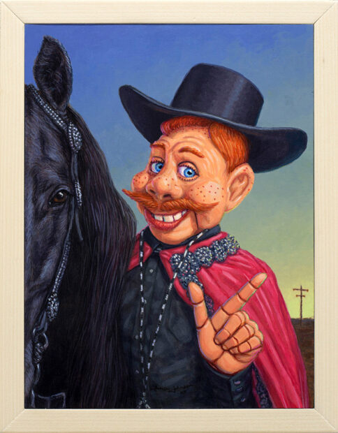 A work of art by James W. Johnson featuring the character Howdy Doody dressed as a cowboy.