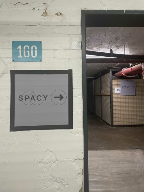 Photo of the way-finding signage of Spacey