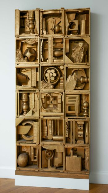 Gold sculpture by Nevelson