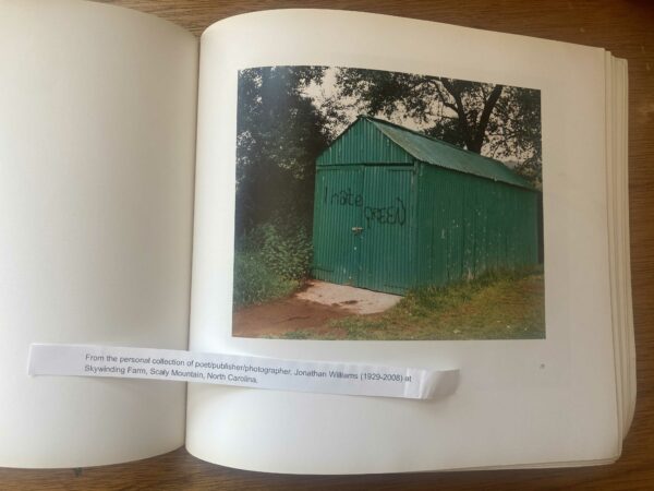 Photo of a shed in a photo book
