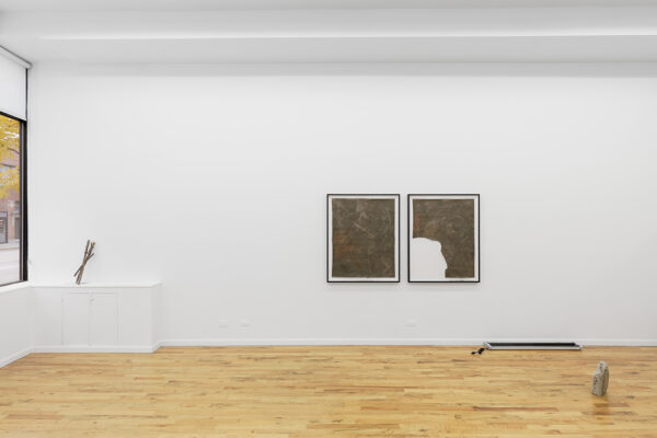 An installation image of works by Devin T. Mays.