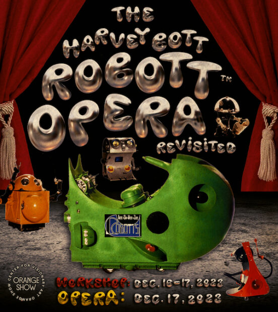 A poster for Harvey Bott's Robot Opera Revisited.