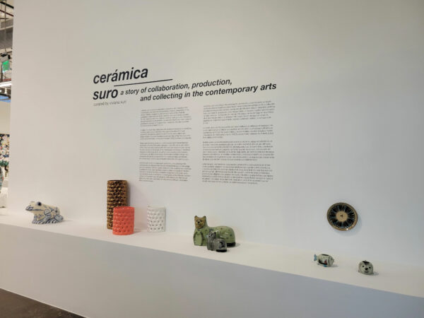 Title wall of an exhibition on ceramics