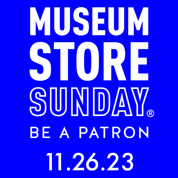 A designed graphic promoting Museum Store Sunday on November 26, 2023.