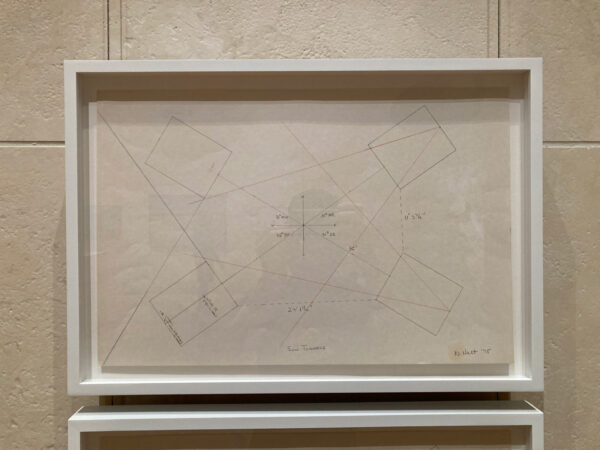 Nancy Holt, “Untitled drawings for Sun Tunnels,” 1975, Graphite and colored pencil on paper. Courtesy of Holt/Smithson Foundation