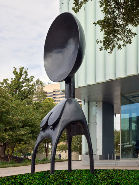 A rendering of Simone Leigh's large-scale sculpture "Satellite" at the entry of the Museum of Fine Arts, Houston.