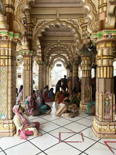 Photo of people in a temple in India
