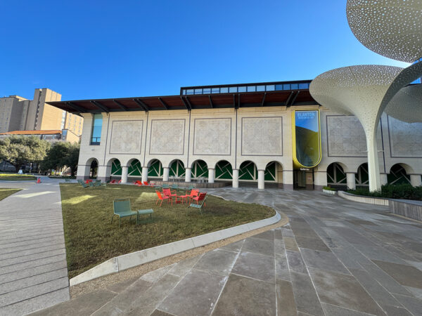 A photograph of the exterior of the Blanton Museum of Art.