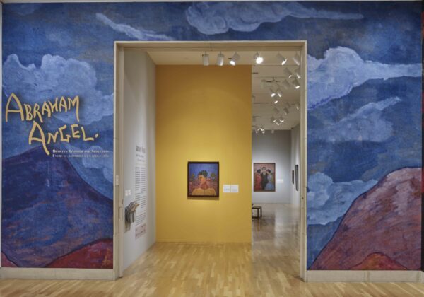 Installation view of a title wall of the Abraham Angel exhibition at the Dallas Museum of Art