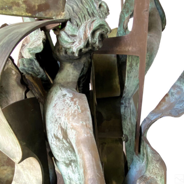 Detail of a bronze sculpture of Apollo and Daphne