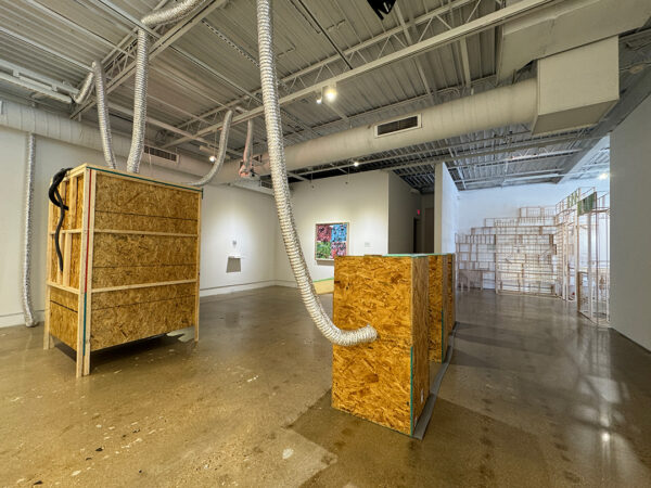 An installation photograph of works by Mckee Frazior.