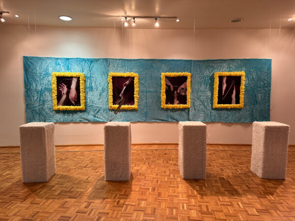 An installation photograph featuring works by Haydee Alonso.