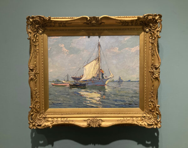 Paul Richard Schumann, Sailboats on Galveston Bay, c. 1925, oil on canvas.