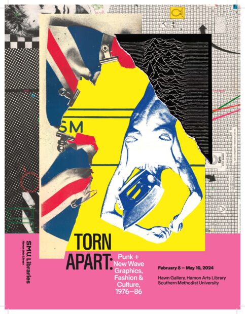 A promotional graphic for an exhibition of punk and New Wave ephemera.
