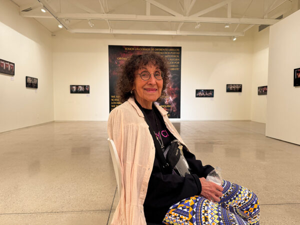 A photograph of artist Celia Álvarez Muñoz at Ruby City.