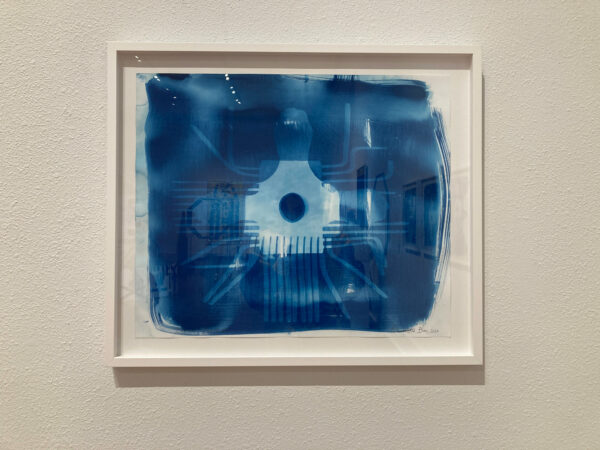 Christopher Blay, “SpLaVCe Signal #5,” 2023, cyanotype on Hahnemuhle paper