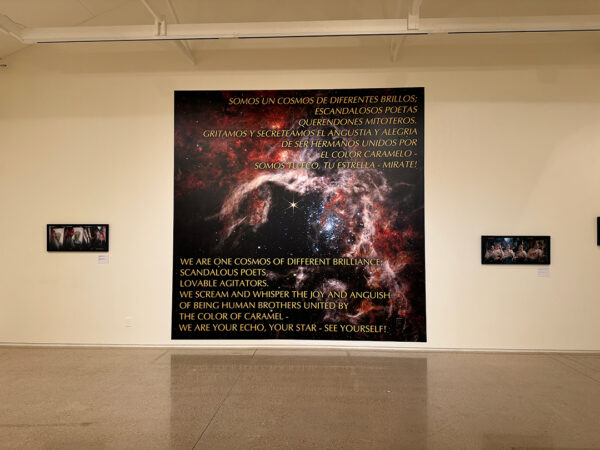 An installation image of works by Celia Álvarez Munoz.
