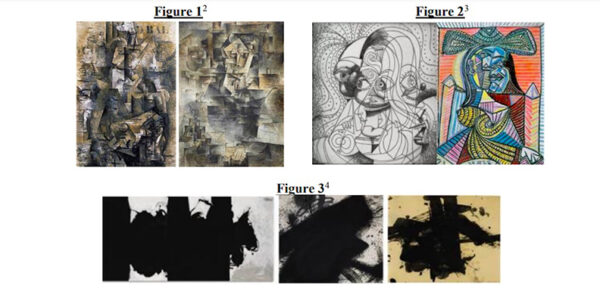 Images of works by Pablo Picasso, George Braque, Franz Kline, and Robert Motherwell.