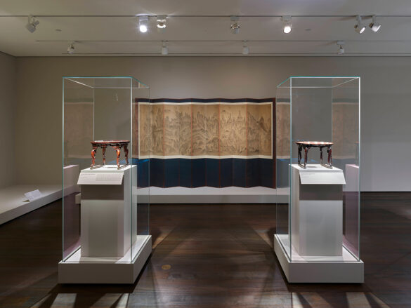 An installation photograph of the Arts of Korea Gallery at the Museum of Fine Arts, Houston.