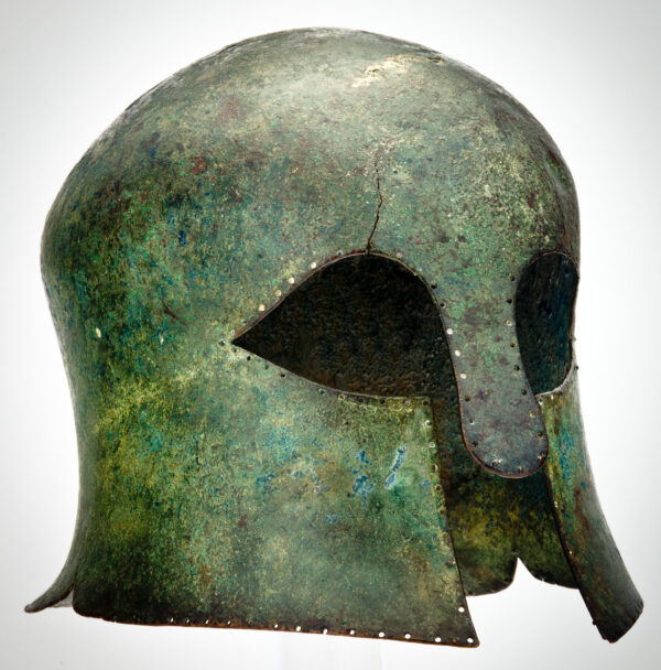 Corinthian helmet from armor