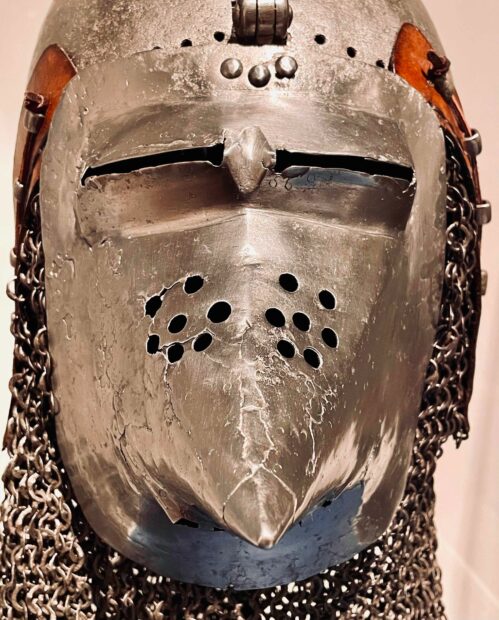 Photo of helmet of armor