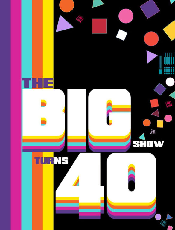 A designed graphic promoting "The Big Show."