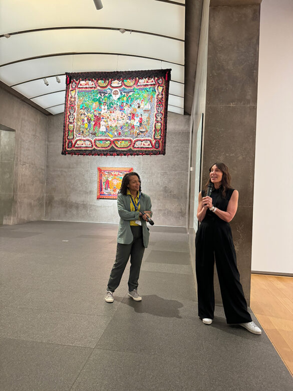 A photograph of curators María Elena Ortiz and Andrea Karnes.