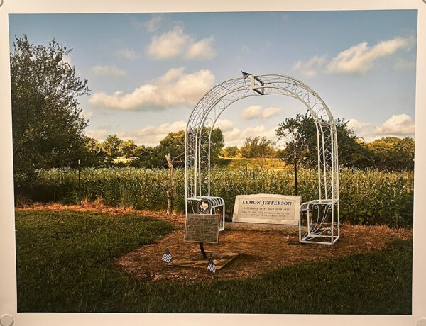 A photograph by Alan Govenar of the grave of Lemon Jefferson.